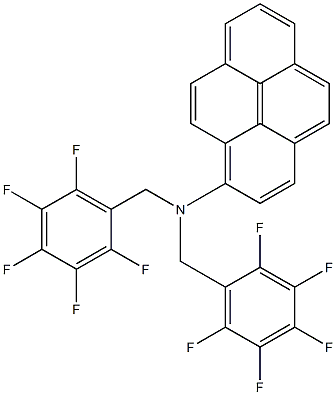 1-[Bis(2,3,4,5,6-pentafluorobenzyl)amino]pyrene Structure