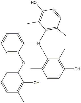 N,N-Bis(3-hydroxy-2,6-dimethylphenyl)-2-(2-hydroxy-3-methylphenoxy)benzenamine 구조식 이미지