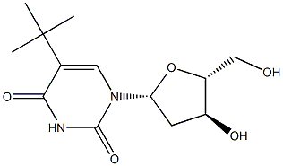 5-(tert-Butyl)-2'-deoxyuridine 구조식 이미지