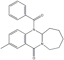 5a,6,7,8,9,10-Hexahydro-5-benzoyl-2-methylazepino[2,1-b]quinazolin-12(5H)-one Structure