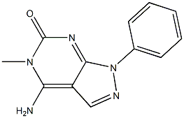 4-Amino-1-(phenyl)-5-methyl-1H-pyrazolo[3,4-d]pyrimidin-6(5H)-one 구조식 이미지