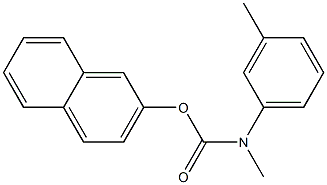 N-Methyl-N-(3-methylphenyl)carbamic acid 2-naphtyl ester 구조식 이미지