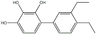 4-(3,4-Diethylphenyl)benzene-1,2,3-triol 구조식 이미지