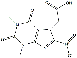 1,3-Dimethyl-8-nitro-2,6-dioxo-7H-purine-7-acetic acid 구조식 이미지