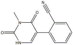 3-Methyl-5-(2-cyanophenyl)uracil Structure