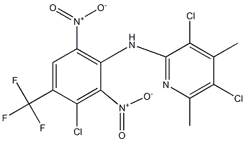 3,5-Dichloro-4,6-dimethyl-N-(3-chloro-4-trifluoromethyl-2,6-dinitrophenyl)pyridin-2-amine Structure