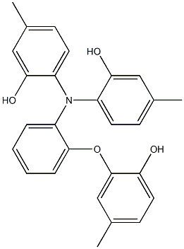 N,N-Bis(2-hydroxy-4-methylphenyl)-2-(2-hydroxy-5-methylphenoxy)benzenamine 구조식 이미지