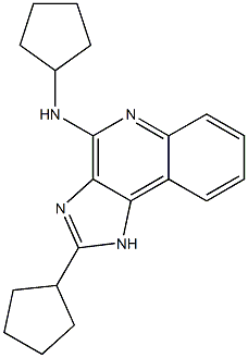 2-Cyclopentyl-4-cyclopentylamino-1H-imidazo[4,5-c]quinoline 구조식 이미지