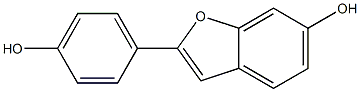 2-(4-Hydroxyphenyl)benzofuran-6-ol 구조식 이미지