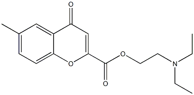 6-Methyl-4-oxo-4H-1-benzopyran-2-carboxylic acid [2-(diethylamino)ethyl] ester Structure