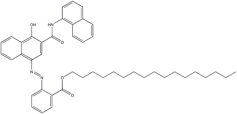 1-Hydroxy-4-[2-(heptadecyloxycarbonyl)phenylazo]-N-(1-naphtyl)-2-naphthamide 구조식 이미지