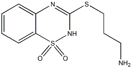 3-(3-Aminopropylthio)-2H-1,2,4-benzothiadiazine 1,1-dioxide 구조식 이미지