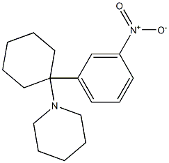 1-(Piperidin-1-yl)-1-(3-nitrophenyl)cyclohexane 구조식 이미지