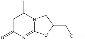 2,3,5,6-Tetrahydro-2-(methoxymethyl)-5-methyl-7H-oxazolo[3,2-a]pyrimidin-7-one 구조식 이미지