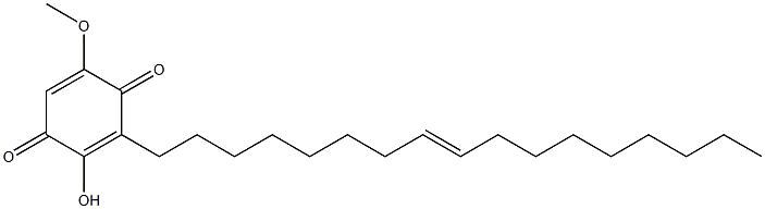 2-(8-Heptadecenyl)-3-hydroxy-6-methoxy-1,4-benzoquinone 구조식 이미지