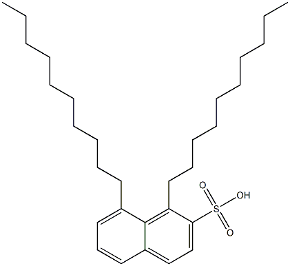 1,8-Didecyl-2-naphthalenesulfonic acid Structure