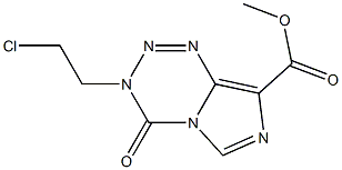 3-(2-Chloroethyl)-3,4-dihydro-4-oxoimidazo[5,1-d]-1,2,3,5-tetrazine-8-carboxylic acid methyl ester 구조식 이미지