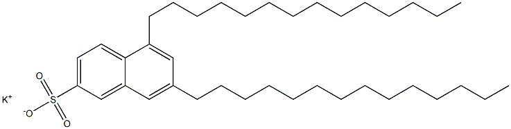 5,7-Ditetradecyl-2-naphthalenesulfonic acid potassium salt Structure