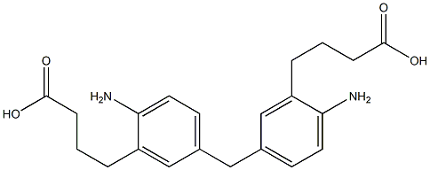 5,5'-Methylenebis(2-aminobenzenebutyric acid) Structure