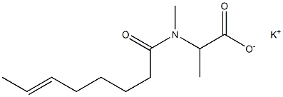 2-[N-Methyl-N-(6-octenoyl)amino]propionic acid potassium salt 구조식 이미지