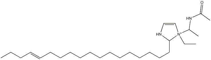 1-[1-(Acetylamino)ethyl]-1-ethyl-2-(14-octadecenyl)-4-imidazoline-1-ium Structure