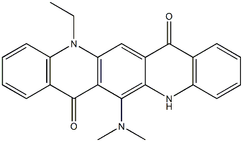 6-(Dimethylamino)-12-ethyl-5,12-dihydroquino[2,3-b]acridine-7,14-dione 구조식 이미지