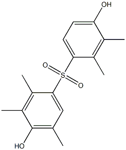 4,4'-Dihydroxy-2,2',3,3',5-pentamethyl[sulfonylbisbenzene] Structure