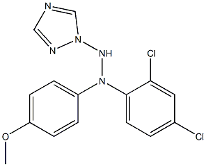 1-(1H-1,2,4-Triazol-1-yl)-2-[4-methoxyphenyl]-2-(2,4-dichlorophenyl)hydrazine Structure