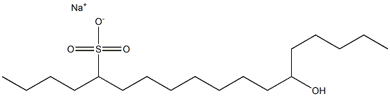 13-Hydroxyoctadecane-5-sulfonic acid sodium salt 구조식 이미지