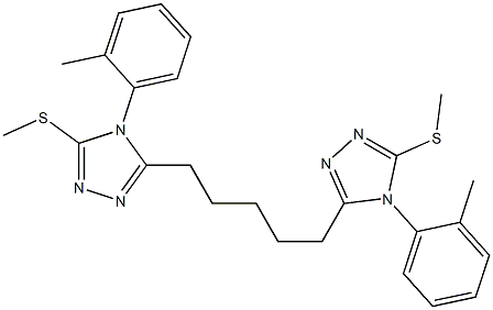 5,5'-(1,5-Pentanediyl)bis[4-(2-methylphenyl)-3-methylthio-4H-1,2,4-triazole] 구조식 이미지