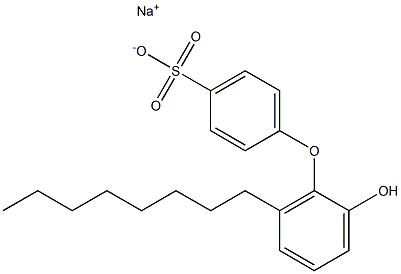 2'-Hydroxy-6'-octyl[oxybisbenzene]-4-sulfonic acid sodium salt Structure