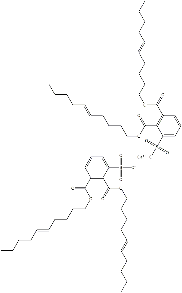 Bis[2,3-di(5-decenyloxycarbonyl)benzenesulfonic acid]calcium salt 구조식 이미지