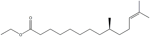 (9R)-9,13-Dimethyl-12-tetradecenoic acid ethyl ester Structure
