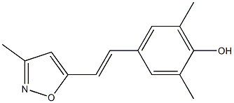 4-[(E)-2-(3-Methyl-5-isoxazolyl)ethenyl]-2,6-dimethylphenol 구조식 이미지