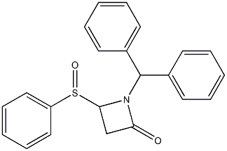 1-(Diphenylmethyl)-4-(phenylsulfinyl)azetidin-2-one 구조식 이미지