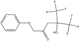 5,5,5-Trifluoro-4-(trifluoromethyl)-4-hydroxy-1-phenoxy-2-pentanone 구조식 이미지
