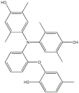 N,N-Bis(4-hydroxy-2,5-dimethylphenyl)-2-(2-hydroxy-5-methylphenoxy)benzenamine Structure