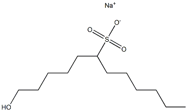 1-Hydroxydodecane-6-sulfonic acid sodium salt 구조식 이미지