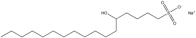 5-Hydroxyheptadecane-1-sulfonic acid sodium salt 구조식 이미지