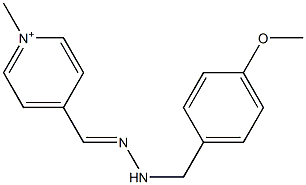 4-[[2-[(4-Methoxyphenyl)methyl]hydrazono]methyl]-1-methylpyridinium Structure