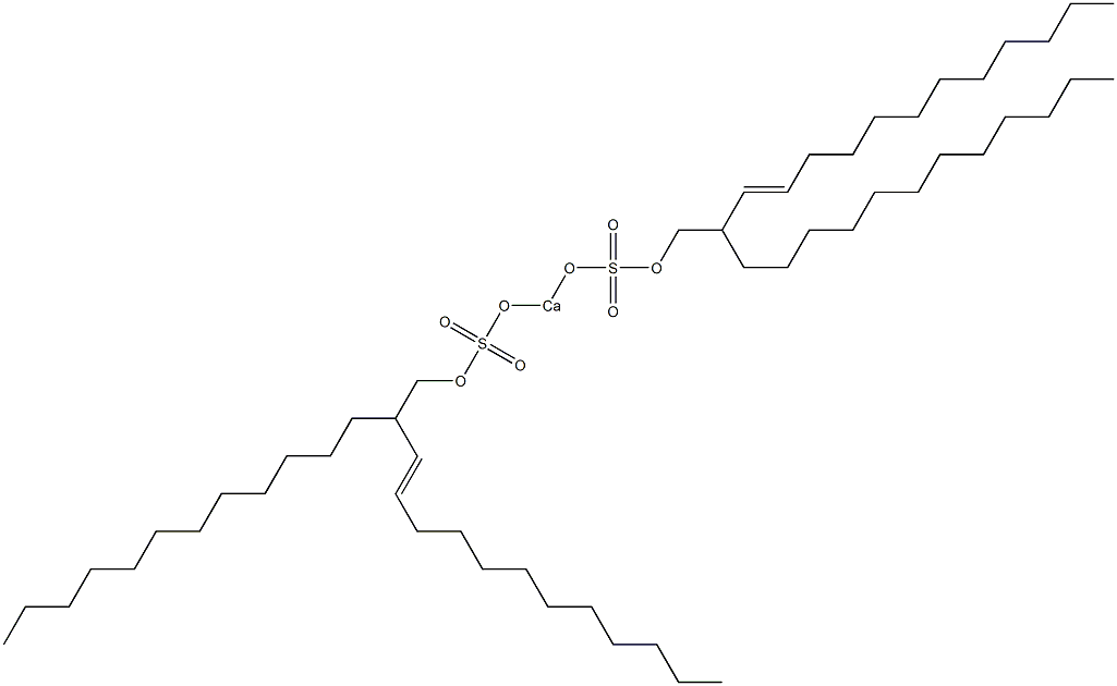 Bis(2-dodecyl-3-tetradecenyloxysulfonyloxy)calcium 구조식 이미지