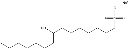 8-Hydroxypentadecane-1-sulfonic acid sodium salt 구조식 이미지