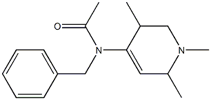 1,2,5-Trimethyl-1,2,5,6-tetrahydro-4-[benzyl(acetyl)amino]pyridine 구조식 이미지