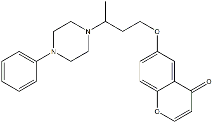 6-[3-[4-Phenyl-1-piperazinyl]butoxy]-4H-1-benzopyran-4-one 구조식 이미지