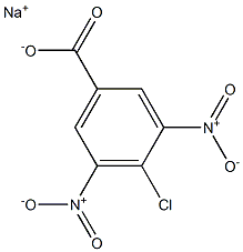 4-Chloro-3,5-dinitrobenzoic acid sodium salt 구조식 이미지