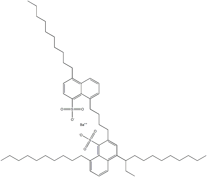 Bis(4,8-didecyl-1-naphthalenesulfonic acid)barium salt Structure