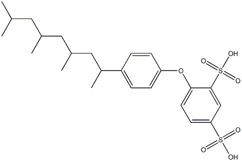 4-[4-(1,3,5,7-Tetramethyloctyl)phenyloxy]-1,3-benzenedisulfonic acid 구조식 이미지