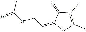 5-[(Z)-2-Acetyloxyethylidene]-2,3-dimethyl-2-cyclopenten-1-one 구조식 이미지