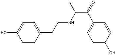 (R)-1-(4-Hydroxyphenyl)-2-[[2-(4-hydroxyphenyl)ethyl]amino]-1-propanone 구조식 이미지