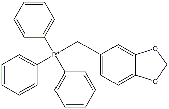 (1,3-Benzodioxole-5-ylmethyl)triphenylphosphonium 구조식 이미지